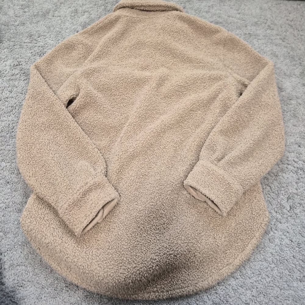 Abercrombie Brown Jacket button down shacket Teddy - Picture 3 of 3
